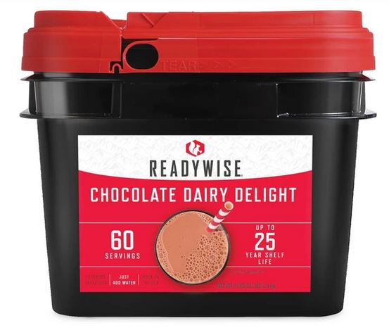 60 Serving Chocolate Dairy Delight <BR> 25 Year Shelf Life <BR> Free Shipping!